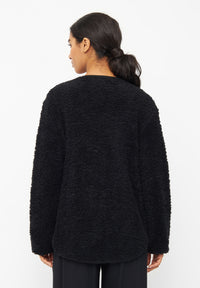 Givn Berlin Teddyfell-Cardigan LINN aus Bio-Baumwolle Jacket Black
