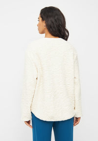 Givn Berlin Teddyfell-Cardigan LINN aus Bio-Baumwolle Jacket Off White