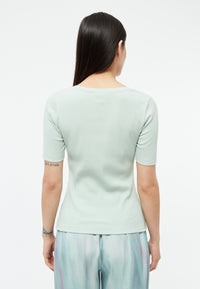 Givn Berlin Top GBANAIS aus Bio-Baumwoll Jersey T-Shirt Light Mint (Rib)