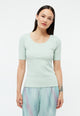 Givn Berlin Top GBANAIS aus Bio-Baumwoll Jersey T-Shirt Light Mint (Rib)