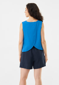 Givn Berlin Top GBDOROTHY aus Leinen mit asymmetrischer Rückenpartie Top French Blue (Linen)
