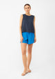 Givn Berlin Top GBDOROTHY aus Leinen mit asymmetrischer Rückenpartie Top Midnight Blue (Linen)