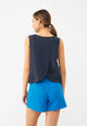 Givn Berlin Top GBDOROTHY aus Leinen mit asymmetrischer Rückenpartie Top Midnight Blue (Linen)
