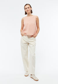 Givn Berlin Top GBDOROTHY aus Leinen mit asymmetrischer Rückenpartie Top Light Apricot (Linen)