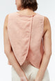 Givn Berlin Top GBDOROTHY aus Leinen mit asymmetrischer Rückenpartie Top Light Apricot (Linen)