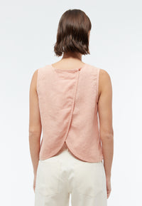 Givn Berlin Top GBDOROTHY aus Leinen mit asymmetrischer Rückenpartie Top Light Apricot (Linen)
