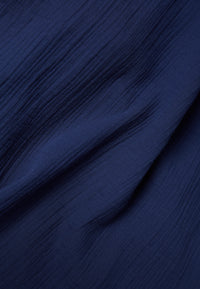 Givn Berlin Top GBJEANETTE aus gesmocktem Bio-Baumwoll Jersey mit Spaghettiträgern Top Nightshade Blue (Rib)