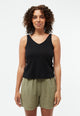 Givn Berlin Top GBJETTE aus Baumwoll-Leinen Mix Top Black (Linen)
