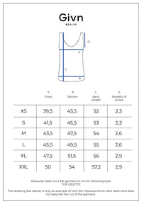 Givn Berlin Top GBJETTE aus Baumwoll-Leinen Mix Top Blazing Blue (Linen)