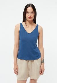 Givn Berlin Top GBJETTE aus Baumwoll-Leinen Mix Top Blazing Blue (Linen)