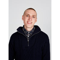 Givn Berlin Troyer-Strickpullover FINN aus Bio-Baumwolle Sweater Midnight Blue
