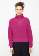 Givn Berlin Troyer-Strickpullover LUZ aus Bio-Baumwolle Sweater Berry Pink