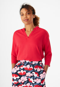 Givn Berlin Tunikabluse GBHARRIETTE relaxed Fit aus LENZING™ ECOVERO™ Blouse Strawberry