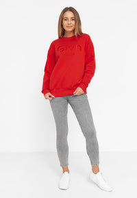 Givn Berlin Unisex-Sweater JOY aus Bio-Baumwolle Sweater Lava Red