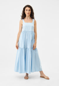Givn Berlin Volantkleid GBFABIENNE aus Bio-Baumwolle Dress Ice Blue