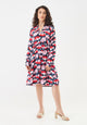 Givn Berlin Volantkleid GBMARIANNA aus LENZING™ ECOVERO™ Dress Red / Pink (Flowers)