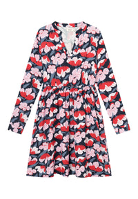 Givn Berlin Volantkleid GBMARIANNA aus LENZING™ ECOVERO™ Dress Red / Pink (Flowers)