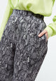 Givn Berlin Weite Hose GBMARLA aus TENCEL™ mit Peach-Effekt Trousers Black / Grey (Snake)