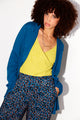 Givn Berlin Wickelbluse CLEA aus Bio-Baumwolle Longsleeve Dusty Lime (Structure)