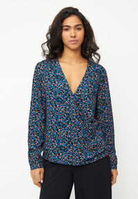 Givn Berlin Wickelbluse LUNA aus LENZING™ ECOVERO™ Blouse Moroccan / Lime (Leo)