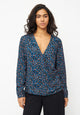 Givn Berlin Wickelbluse LUNA aus LENZING™ ECOVERO™ Blouse Moroccan / Lime (Leo)