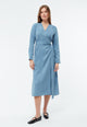 Givn Berlin Wickelkleid GBVIRGINIA aus TENCEL™ mit Peach-Effekt Dress Cloudy Blue (Tencel)