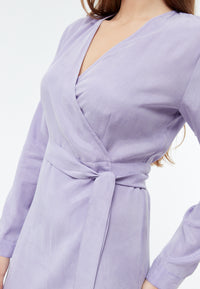 Givn Berlin Wickelkleid GBVIRGINIA aus TENCEL™ mit Peach-Effekt Dress Light Amethyst (Tencel)