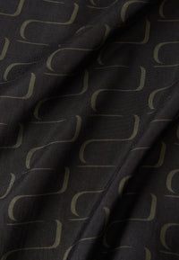 Givn Berlin Wickelkleid GBVIRGINIA aus TENCEL™ mit Peach-Effekt Dress Black / Dark Khaki (Waves)
