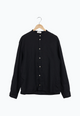 Second hand stand-up collar linen shirt WES - Black (Linen) - N/A - XXL