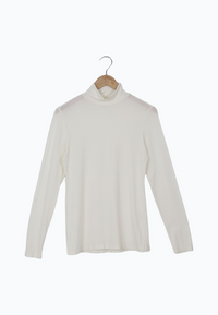 Second Hand Rollkragen-Longsleeve VIDA aus TENCEL™ Lyocell - Undyed (Tencel) - M