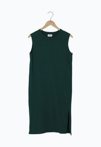 Second hand dress JADE made from recycled cotton - Cedar Green - M