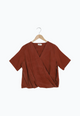 Second Hand Wickelbluse MISHA aus TENCEL™ REFIBRA™ Lyocell - Terracotta (Refibra) - L