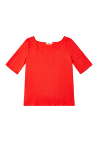 Givn Berlin Blusenshirt PAULINA aus TENCEL™ Lyocell Blouse Lava Red (Tencel)