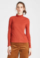 Second hand turtleneck longsleeve GINA made of organic cotton - Rusty Orange - N/A - M