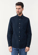 Second Hand Hemd OLIVER aus Bio-Baumwolle - Midnight Blue - S