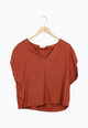 Second hand blouse shirt RUBY made of TENCEL™ REFIBRA™ Lyocell - Terracotta (Refibra) - N/A - S