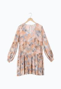 Second Hand Kleid ROMY aus LENZING™ ECOVERO™ - Grey / Copper - S