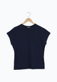 Second Hand T-Shirt LAILA aus Bio-Baumwolle - Midnight Blue - L