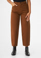 Second Hand Hose AURELIA aus Bio-Baumwolle - Caramel Brown - S