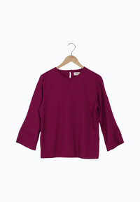 Second hand blouse shirt PENELOPE made from TENCEL™ REFIBRA™ Lyocell - Dark Pink (Refibra) - M