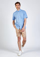 Givn Berlin Kurzarmhemd DYLAN aus Bio-Baumwolle Buttoned Shirt Light Blue / White (Stripes)