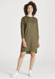 Organic Cotton Sweat Dress HELEN - Olive