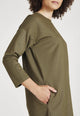 Organic Cotton Sweat Dress HELEN - Olive