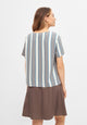Givn Berlin Bluse INES aus LENZING™ ECOVERO™ Blouse Off White / Grey (Stripes)