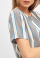 Givn Berlin Bluse INES aus LENZING™ ECOVERO™ Blouse Off White / Grey (Stripes)