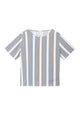 Givn Berlin Bluse INES aus LENZING™ ECOVERO™ Blouse Off White / Grey (Stripes)