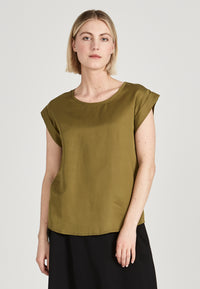 Givn Berlin Blusenshirt CAPRI aus TENCEL™ Lyocell Blouse Olive Oil (Tencel)