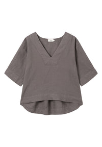 Givn Berlin Blusenshirt HARPER aus Leinen Blouse Taupe (Linen)