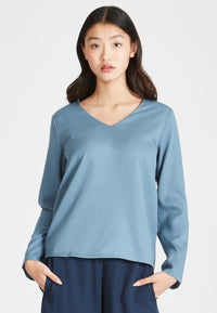 Givn Berlin Blusenshirt ROSE aus TENCEL™ REFIBRA™ Lyocell Blouse Arctic Blue (Refibra)
