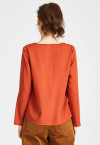 Givn Berlin Blusenshirt ROSE aus TENCEL™ REFIBRA™ Lyocell Blouse Rusty Orange (Refibra)
